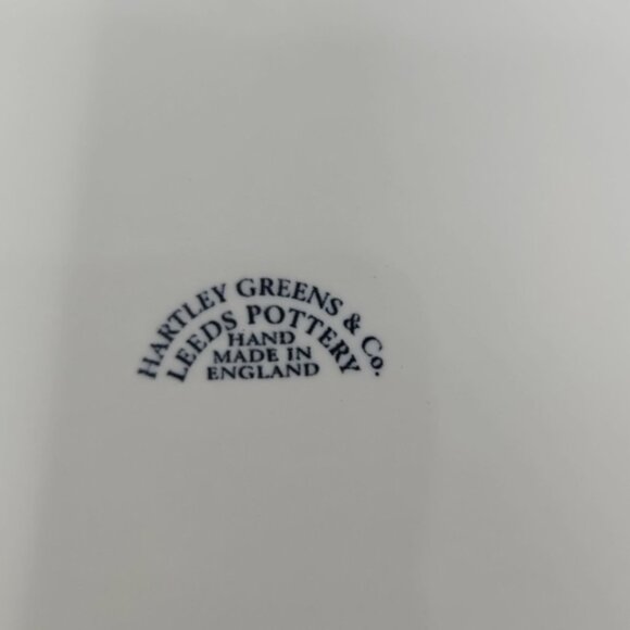 1 Hartley Greens Creamware Pierced Heart Diamonds Rim & Garland Fruit Dish Plate - Picture 3 of 5